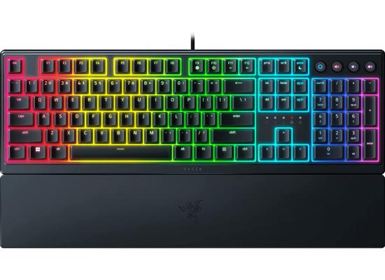 Razer Ornata V3 Gaming Low-Profile Keys  Mecha-Membrane Switches 10-Zone RGB Lighting Spill-Resistant Magnetic Wrist Wrest - Black