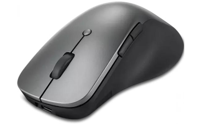 Lenovo Professional Bluetooth Rechargeable Full Size 4000 DPI Programmable Keys Mouse - Gray Lenovo Professional Bluetooth Rechargeable Full Size 4000 DPI Programmable Keys Mouse - Gray