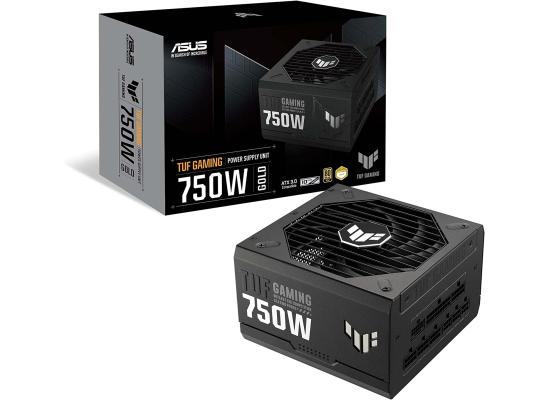 ASUS TUF Gaming 750W Gold Fully Modular 80+ Gold Certified ATX 3.0 Military-Grade Components Dual Ball Bearing Axial-tech Fan PCB Coating