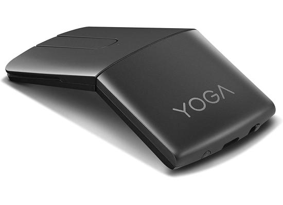 Lenovo Yoga Mouse & Laser Presenter 2.4GHz Wireless Nano Receiver & Bluetooth 5.0 Adjustable Optical Mouse - Black