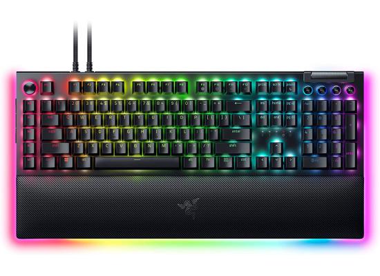 Razer BlackWidow V4 Pro Wired Mechanical Tactile & Clicky ABS Command Dial Programmable Macros Chroma RGB w/ Wrist Rest - Green Switches