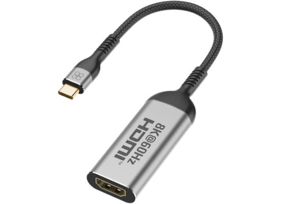 Promate MediaLink-8K USB-C to HDMI Adapter 8K HDMI 48Gbps Transmission 10000+ Long Bend Lifespan