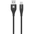 Promate cCord-1 USB-C Cable 2.4A Fast Charging Fabric Braided USB Type-C Cable - Black Promate cCord-1 USB-C Cable 2.4A Fast Charging Fabric Braided USB Type-C Cable - Black