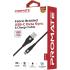 Promate cCord-1 USB-C Cable 2.4A Fast Charging Fabric Braided USB Type-C Cable - Black Promate cCord-1 USB-C Cable 2.4A Fast Charging Fabric Braided USB Type-C Cable - Black