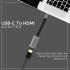 Promate MediaLink-H1 Type-C to HDMI Adapter 4K 30Hz Video Converter w/ Audio Output - Grey