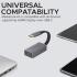 Promate MediaLink-H1 Type-C to HDMI Adapter 4K 30Hz Video Converter w/ Audio Output - Grey