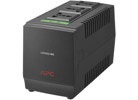 APC Line-R 1500VA 750W Automatic Voltage Regulator 3 Universal Outlets 230V - Black