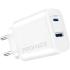 Promate BiPlug-2 USB-C Adapter Universal 17W Multi-Port Wall Charger with 5V/3A Type-C Port & 5V/2.4A USB-A Port EU Outlet - White Promate BiPlug-2 USB-C Adapter Universal 17W Multi-Port Wall Charger with 5V/3A Type-C Port & 5V/2.4A USB-A Port EU Outlet - White