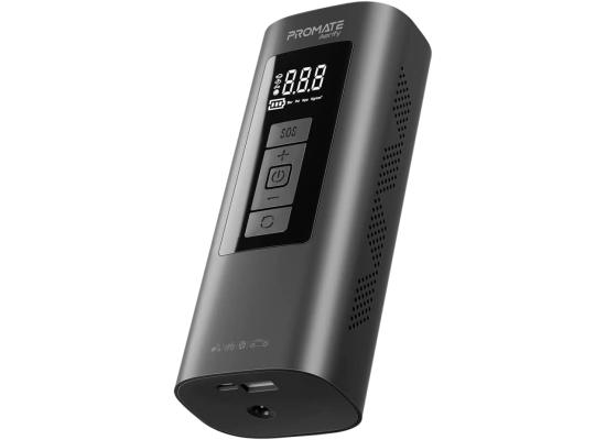 Promate Aerify 4-in-1 Compact Electric Air Pump w/ 6000MaH Power Bank 150PSI LED Light SOS Safety Hammer & Built-In TPMS for Car Tires