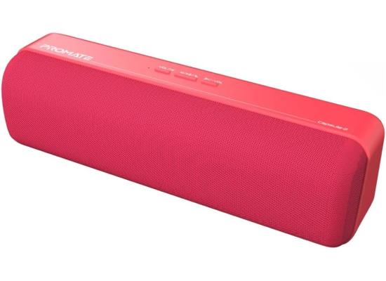 Promate Capsule-2 Bluetooth Portable Speaker HD 6W True Bluetooth 5.0 Long Playtime USB Media Port Micro SD Card & 3.5mm Port - Red
