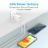 Promate ICharge-PDQC3 iPhone Wall Fast Charging 20W Power 1.5m Lightning Cable w/ Quick Charge 3.0 Port EU Outlet  - White