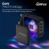 Promate GaNPort4-100PD USB-C Charger 100W GaN Technology Fast Dual Type-C Charger w/ 20W USB-C Port 18W QC 3.0 Port