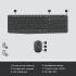 Logitech MK235 Wireless Keyboard & Mouse Combo for Windows Long Battery Life Arabic / English Layout - Black