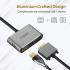 Promate MediaHub-C2 USB-C to VGA & HDMI Adapter Aluminium HDMI Converter 4K & 1080 VGA Dual Screen Display