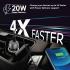 Promate PowerDrive-PD20 Super-Fast USB-C Car Charger Adapter 20W USB-C Power Delivery - Black