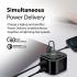 Promate PowerCube-PD80 USB-C Charging Station Multi-Port 60W/20W Dual USB-C 2.4A Dual USB & Quick Charge 3.0 Ports