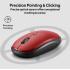 Promate Hover Wireless Mouse 2.4Ghz Ergonomic Precision Tracking Optical Mouse w/ USB Nano Receiver 3 Adjustable Dpi Levels - Red Promate Hover Wireless Mouse 2.4Ghz Ergonomic Precision Tracking Optical Mouse w/ USB Nano Receiver 3 Adjustable Dpi Levels - Red