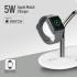 Promate Synergy Charging Station 5W Magnetic MFi Apple Watch Charger 15W Charging Stand 24W USB-C Power 5W/10W Qi Charging