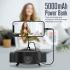 Promate Vision-HD 3-in-1 Ai Auto Tracking Smart Web Camera w/ 3000mAh Battery Phone Holder Mic LED Light & 360 Rotation