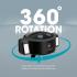 Promate Vision-HD 3-in-1 Ai Auto Tracking Smart Web Camera w/ 3000mAh Battery Phone Holder Mic LED Light & 360 Rotation