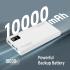 Promate Bolt-10Pro Power Bank 10000mAh Ultra-Slim 10W USB-C Input/Output Dual USB LED Screen Over-Heating Protection - White