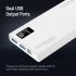 Promate Bolt-10Pro Power Bank 10000mAh Ultra-Slim 10W USB-C Input/Output Dual USB LED Screen Over-Heating Protection - White