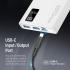 Promate Bolt-10Pro Power Bank 10000mAh Ultra-Slim 10W USB-C Input/Output Dual USB LED Screen Over-Heating Protection - White