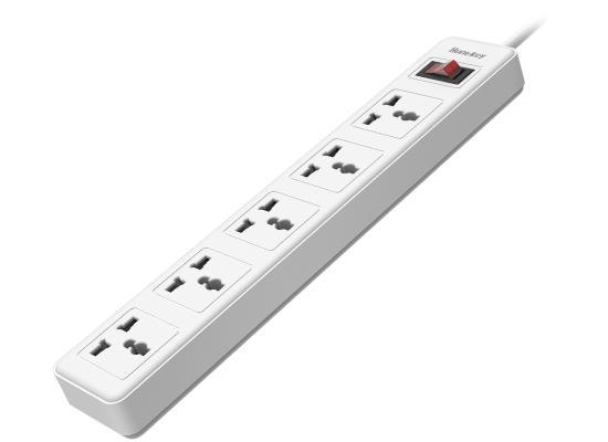 Huntkey SSZ501 Universal Power Strip 5x Outlet AC 220-240V Surge Protector 3M - White