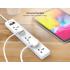 Huntkey SSZ501 Universal Power Strip 5x Outlet AC 220-240V Surge Protector 3M - White Huntkey SSZ501 Universal Power Strip 5x Outlet AC 220-240V Surge Protector 3M - White