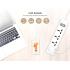 Huntkey SZM401 Universal Power Strip 4x Outlet AC 220-240V Surge Protector 1.5M - White