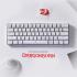 Redragon K630 Dragonborn 60% Wired RGB Gaming Keyboard, 61 Keys Compact Mechanical Keyboard with Linear Blue Switch, Pro Driver Support, White