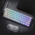 Redragon K630 Dragonborn 60% Wired RGB Gaming Keyboard, 61 Keys Compact Mechanical Keyboard with Linear Blue Switch, Pro Driver Support, White