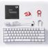 Redragon K630 Dragonborn 60% Wired RGB Gaming Keyboard, 61 Keys Compact Mechanical Keyboard with Linear Blue Switch, Pro Driver Support, White
