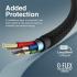 Promate XCord-Ai USB-A to Lightning Cable Super-Fast Charger 1M Anti-Tangle Silicone Cord - Black