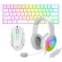 REDRAGON S129W GAMING 3 IN 1 COMBO ( K630 Mechanical Red Switches Keyboard + H350 Pandora 2 Heatset + M607 Griffin Mouse ) - White REDRAGON S129W GAMING 3 IN 1 COMBO ( K630 Mechanical Red Switches Keyboard + H350 Pandora 2 Heatset + M607 Griffin Mouse ) - White