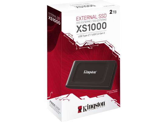 Kingston XS1000 2TB High Performance Pocket-Sized External SSD USB C w/ USB-C to USB-A Cable