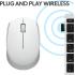 Logitech M171 Wireless Mouse For PC & Mac USB Mini Receiver Optical Tracking 12-Months Battery Life  Ambidextrous - White