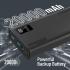 Promate Bolt-20Pro 20000Mah Slim Power Bank Dual USB 10W Type-C Smart LED Display & Safe Adaptive Charging for Smartphones - Black