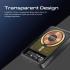 Promate LucidPack-10 Premium 10000mAh Transparent Battery Pack with 15W Magnetic Charging 20W USB-C Over Charging Protection - Black