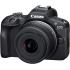 Canon EOS R100 24.1 MP Mirrorless Camera 4K 24p Video with Crop Full HD 60p Wi-Fi Bluetooth w/ RF-S18-45mm F4.5-6.3 Lens