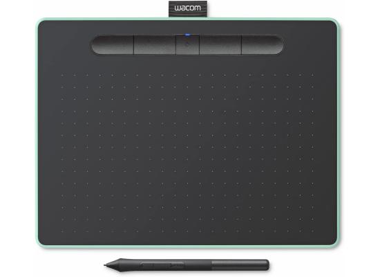 Wacom Intuos Medium Bluetooth Graphics Drawing Tablet Portable For Teachers, Students & Creators 4 Customizable ExpressKeys For Chromebook Mac OS Android & Windows - Pistachio