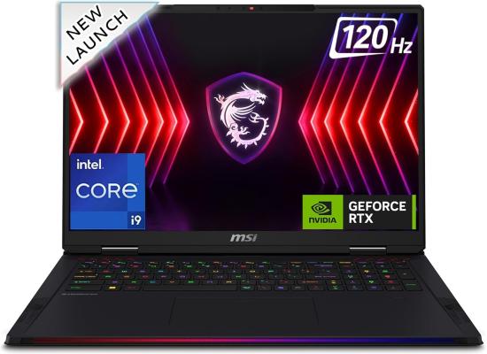 MSI Raider 18 HX (2024) 14Gen Intel Core i9 14900HX 24-Cores w/ Nvidia RTX 4090 16GB DDR6 & 18" 4K MiniLED 120Hz Display - Off Black