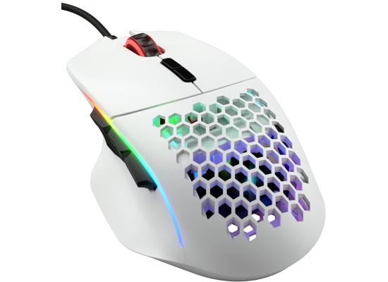 GloriousModel I Wired 69G Superlight 2 Swappable Buttons RGB PTFE Feet 9 Programmable Buttons Side Thumb Rest - Matte White