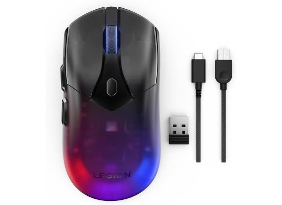 Lenovo Legion M410 Wire & Wireless RGB Mouse 6 Button Palm Grip 16,000 DPI 53 Hour Rechargeable Battery 2-Zone RGB Lighting NVIDIA Reflex Compatible