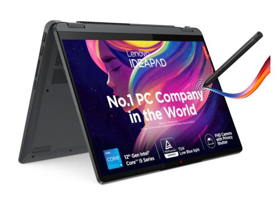 Lenovo Flex 5 NEW 12Gen Intel Core i7 10-Cores 2-in-1 Stylish & Dynamic Design w/ 360° Touch Display - Storm Grey