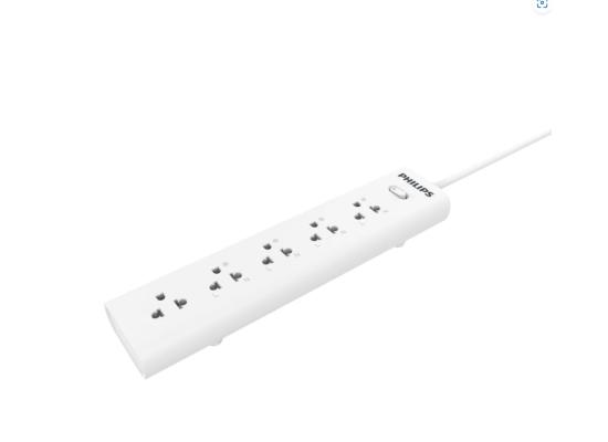 Philips Power Strip 5 AC Outlet with overload Protection, 3M EU
