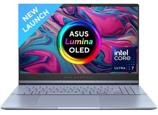 ASUS Vivobook S 15 Copilot+ PC (2024) S5506MA Intel Core Ultra 7 H-Serise Powerful 16-Cores w/ BIG Battery & 3K 120Hz OLED Display - Mist Blue