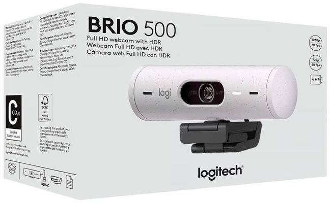 Logitech Brio 500 Full HD Webcam with Auto Light Correction Show Mode Dual Noise Reduction Mics Privacy Cover For Microsoft Teams, Google Meet, Zoom, USB-C Cable Logitech Brio 500 Full HD Webcam with Auto Light Correction Show Mode Dual Noise Reduction Mics Privacy Cover For Microsoft Teams, Google Meet, Zoom, USB-C Cable