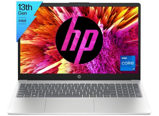 HP Laptop 15-fd0146ne (2023) NEW 13th Gen Intel Core i7 10-Cores Slim Design w/ Backlit Keyboard (Customized) - Silver