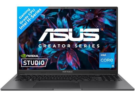 ASUS Creator Series Vivobook 16X (2023) K3605ZF 12Gen Intel Core i5 12500H 12-Cores  High-Performance Processor w/ Nvidia RTX 2050 4GB & 144 Hz Display (Customized) - Black
